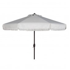 Safavieh Milan Fringe 9' Crank Outdoor Umbrella, Multiple Colors   563068405